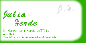 julia herde business card